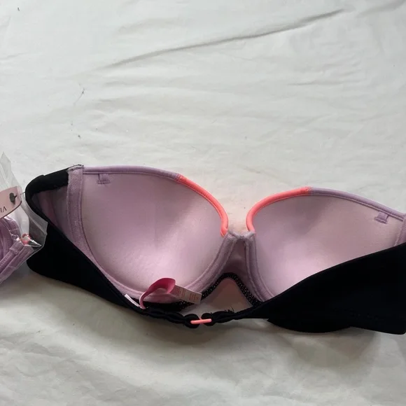 Victoria's Secret Multicolor The Flirt Bandeau Underwire Swim Bikini Top Sz 34B - Picture 5 of 5